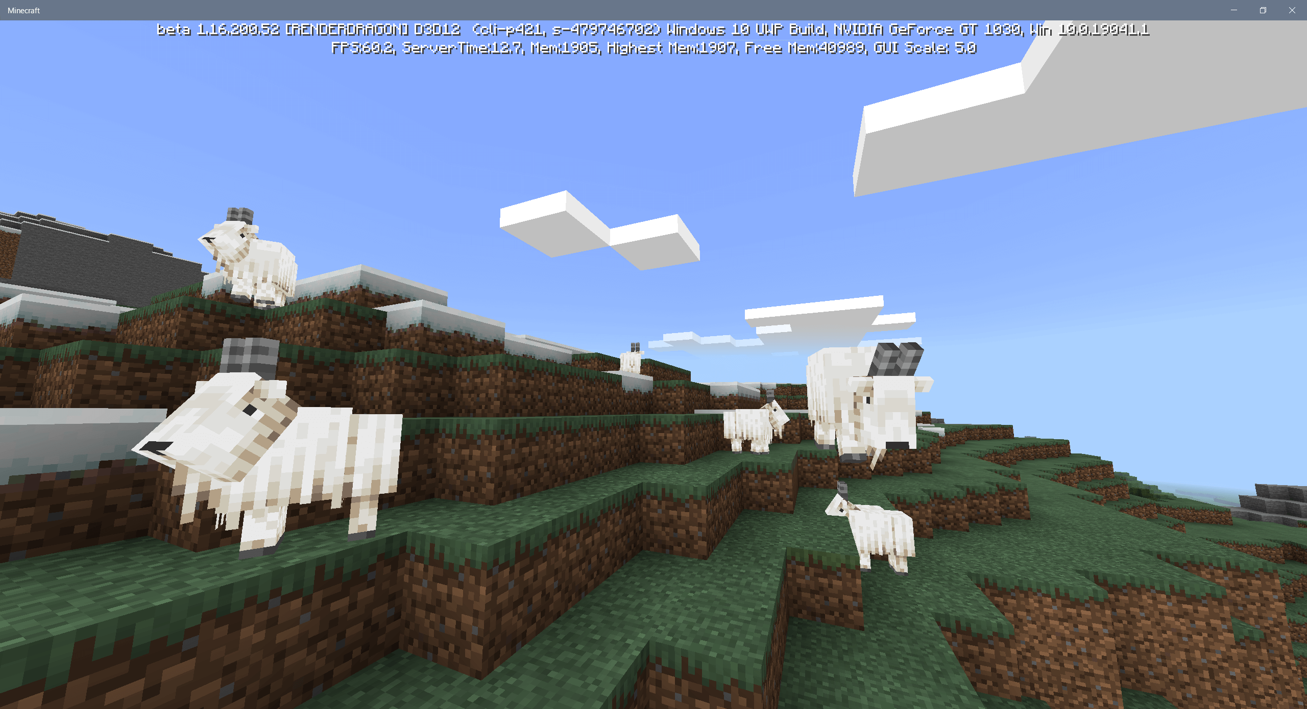「Minecraft ベータ」で1.17の内容を先行配信 ヤギや粉雪を追加