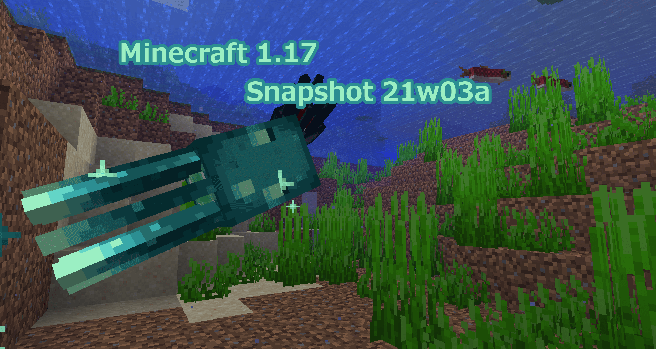 Minecraft 1.17 6回目のスナップショット21w03aリリース情報｜Glow Squid（輝くイカ）追加ほか